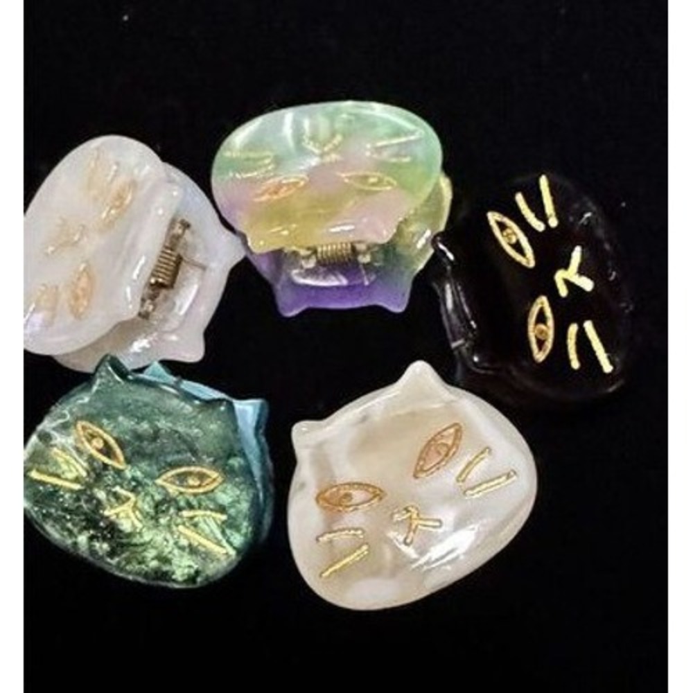 Cat-Themed‎ Hair Clips Barrettes Set of 5 Cute Kawaii New